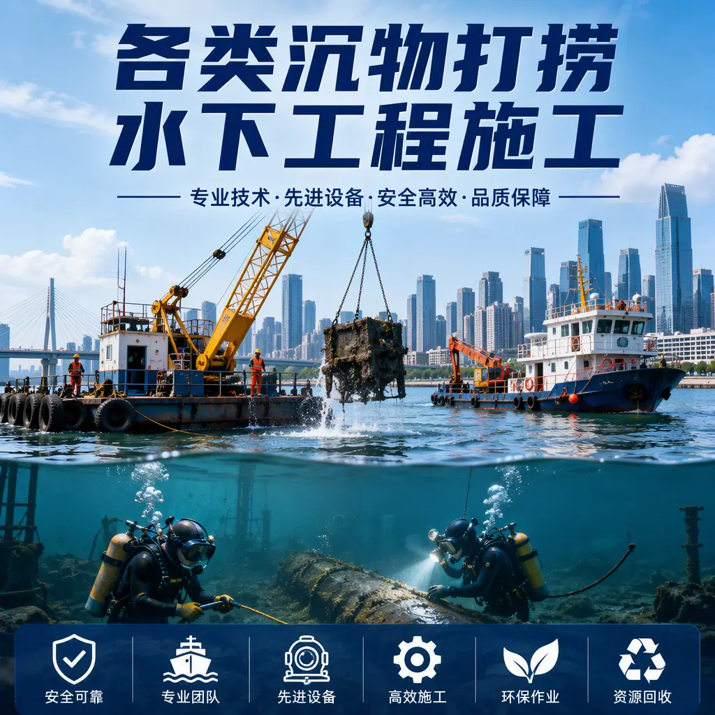 大庆各类沉物打捞，水下工程施工